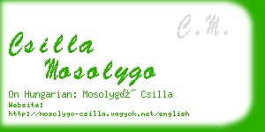 csilla mosolygo business card